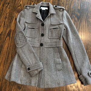 Vintage Alexander Wang Black and White Wool Herringbone Jacket